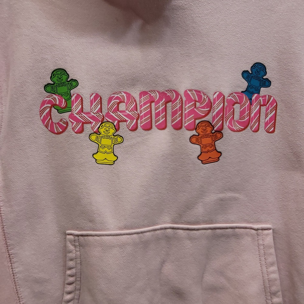 Champion Reverse Weave Hasbro Candy Land Hoodie Pink Gingerbread Adult Small - Picture 5 of 16